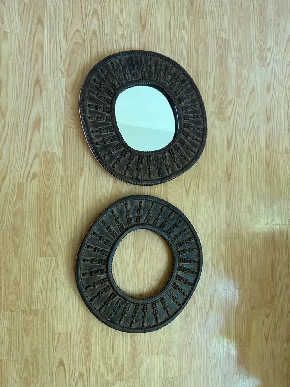SET OF TWO MALIAN DOGON CARVED WOODEN FRAMES